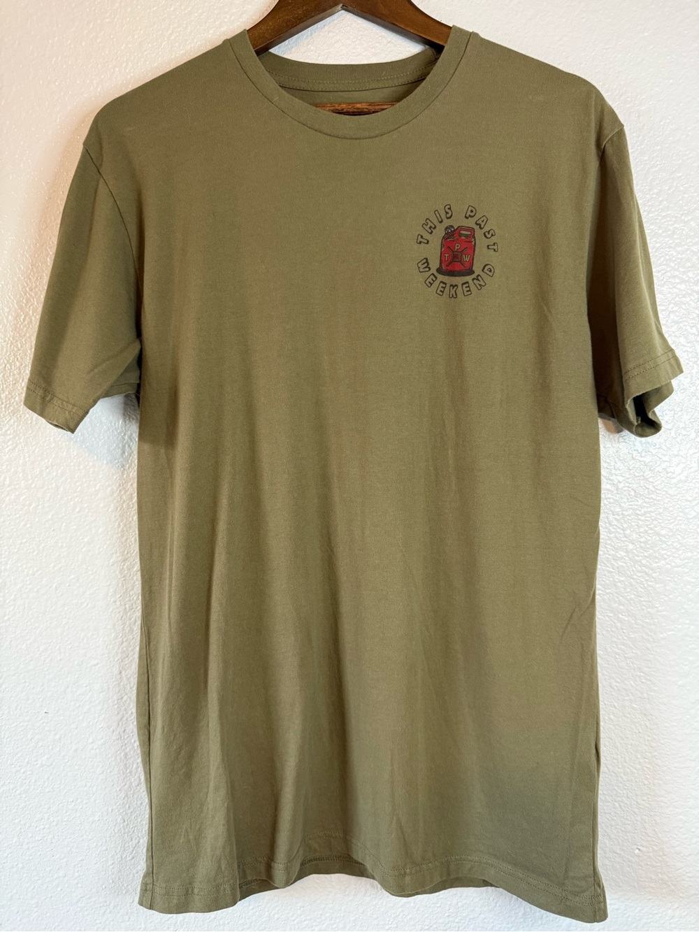 Theo Von This Past Weekend Graphic T-Shirt Olive Green Men’s Large